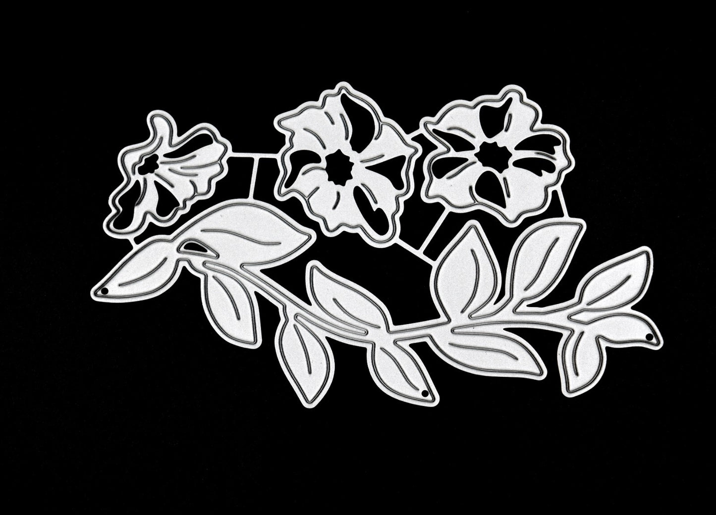 4 Piece Flowers & Leaves Metal Cutting Die Set, Vegetation, Card making F1
