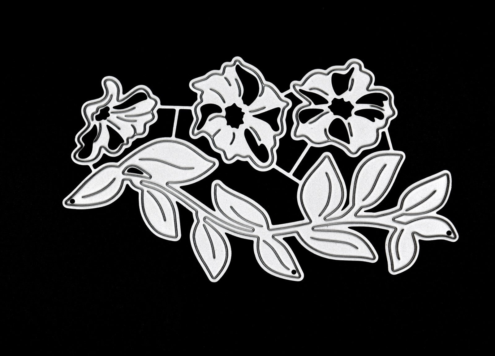 4 Piece Flowers & Leaves Metal Cutting Die Set, Vegetation, Card making F1