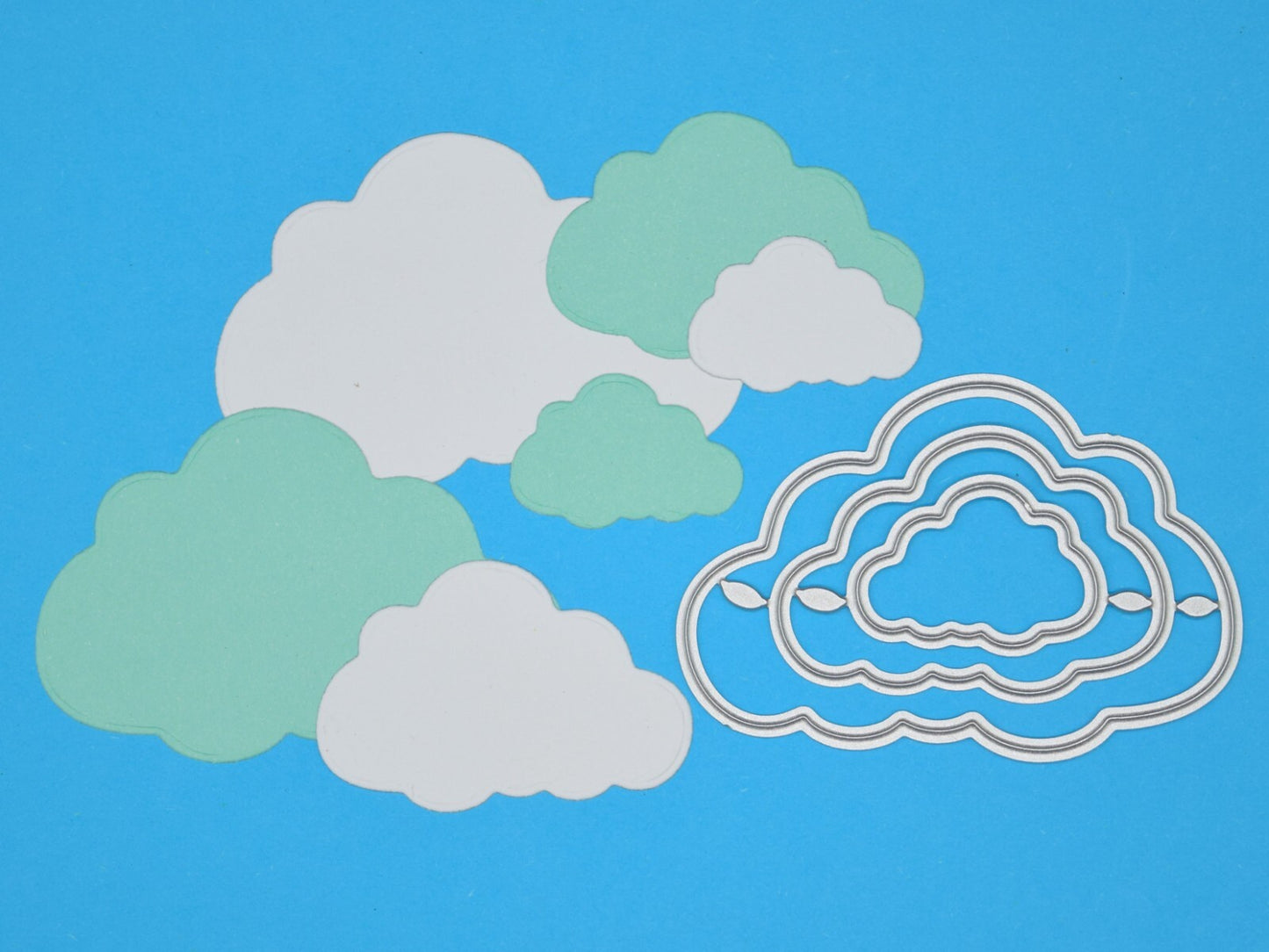 3 Fluffy Cloud Metal Cutting Dies, Clouds, Card Making. Scrapbooking,  A1