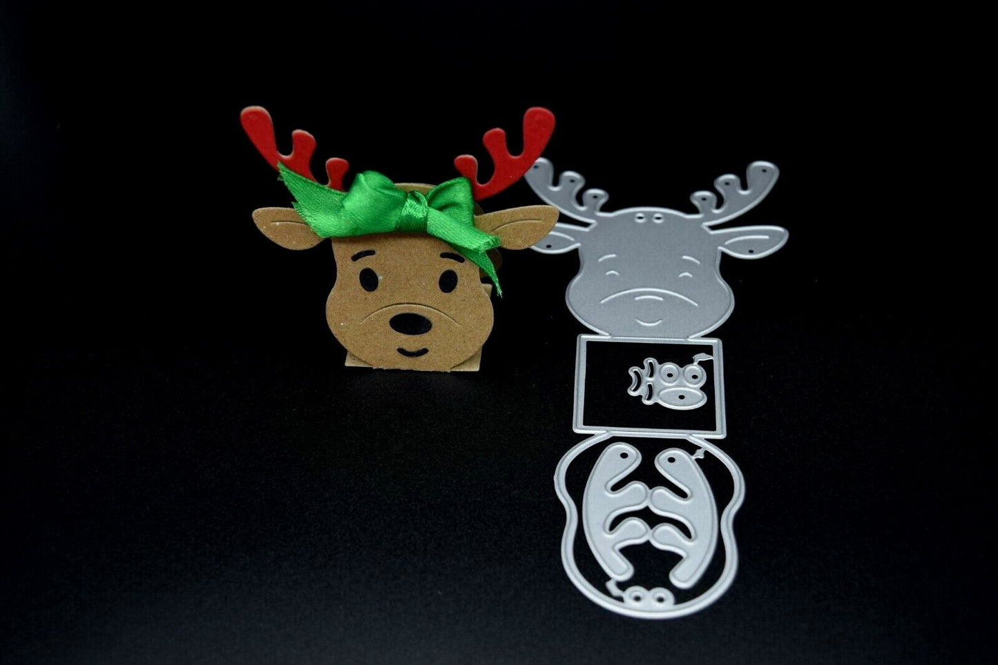3D Christmas Reindeer Metal Cutting Die Card making, Scrapbooking *UK Seller* D4