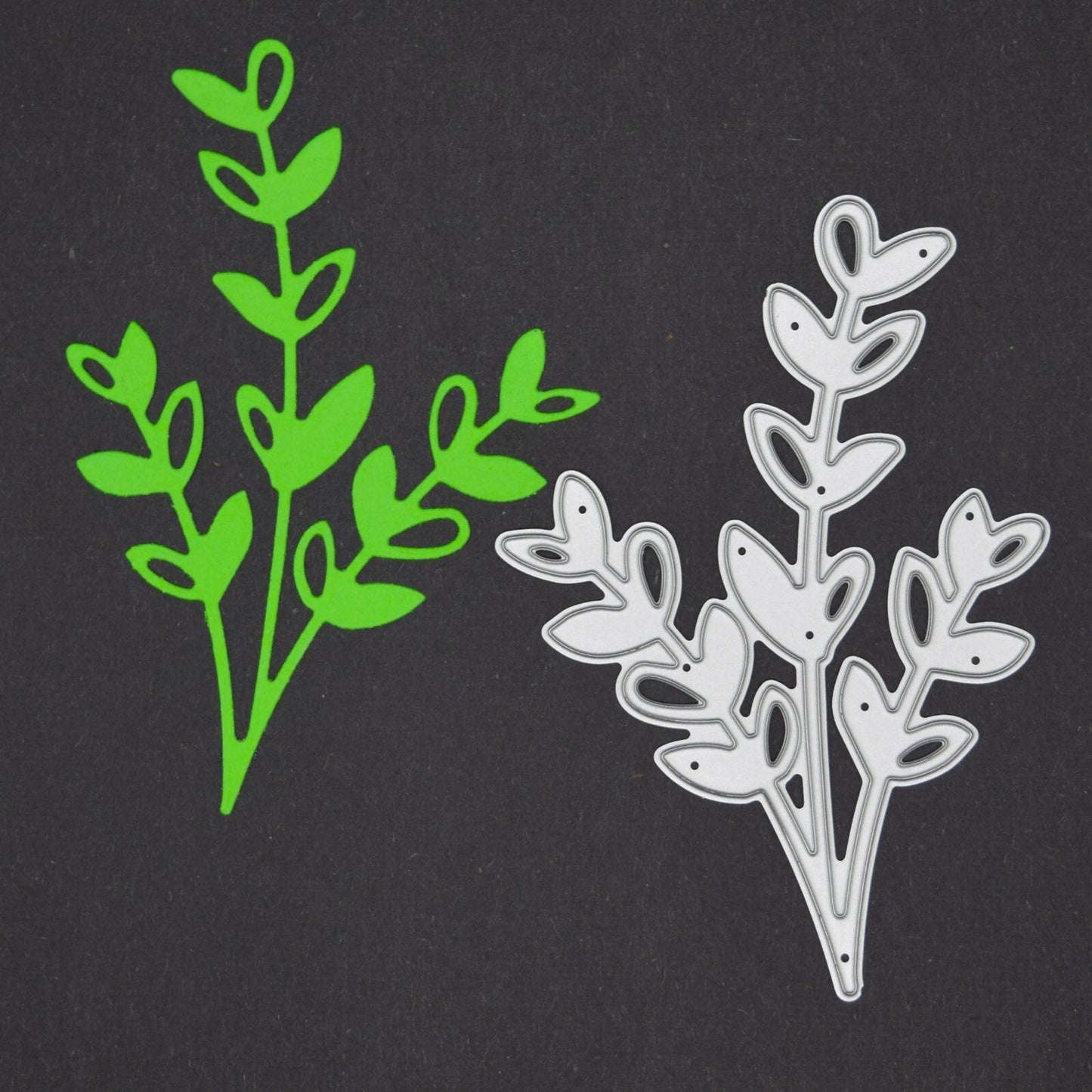 Metal Cutting Die Of Leaves On 3 Stems, Leaf, Card making, Scrapbooking, A9