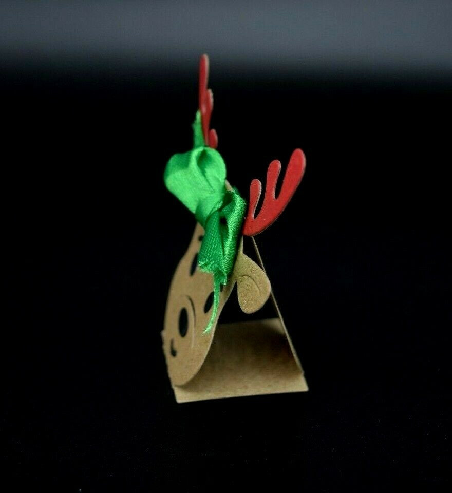 3D Christmas Reindeer Metal Cutting Die Card making, Scrapbooking *UK Seller* D4