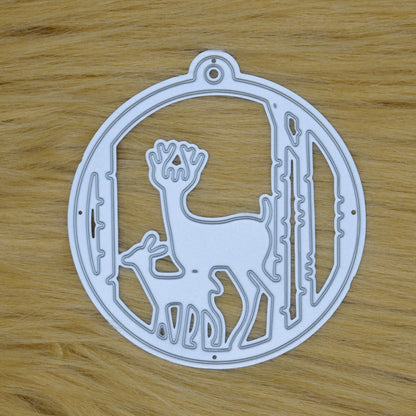 Stag/Deer, Fawn Bauble Metal Cutting Die, Christmas, Card Making, Crafts, A7