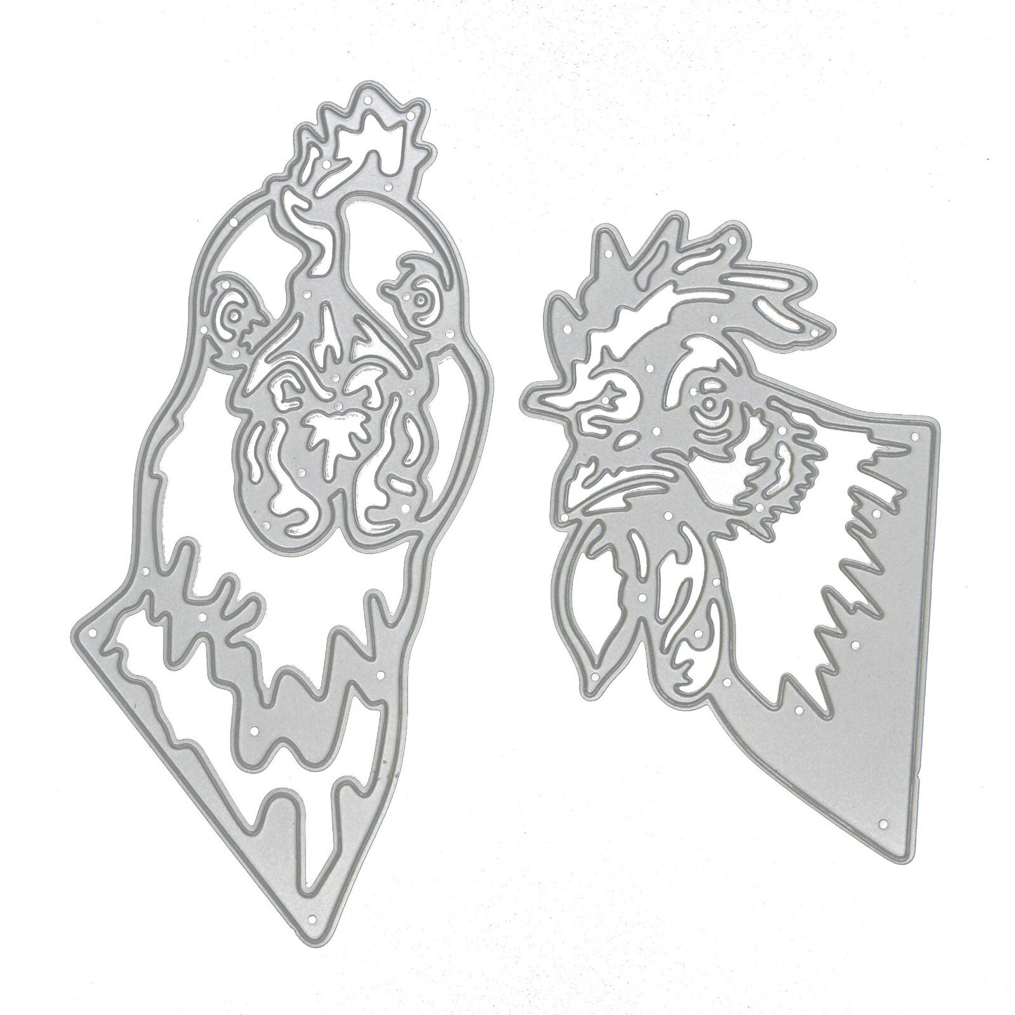 2 Large Chicken Head Metal Cutting Dies, Hens, Card Making, Paper Crafts, I9