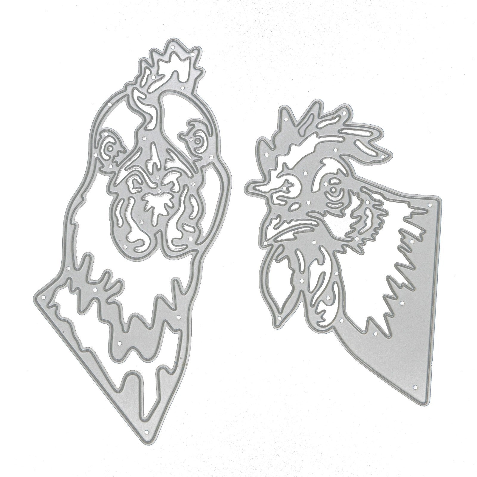 2 Large Chicken Head Metal Cutting Dies, Hens, Card Making, Paper Crafts, I9