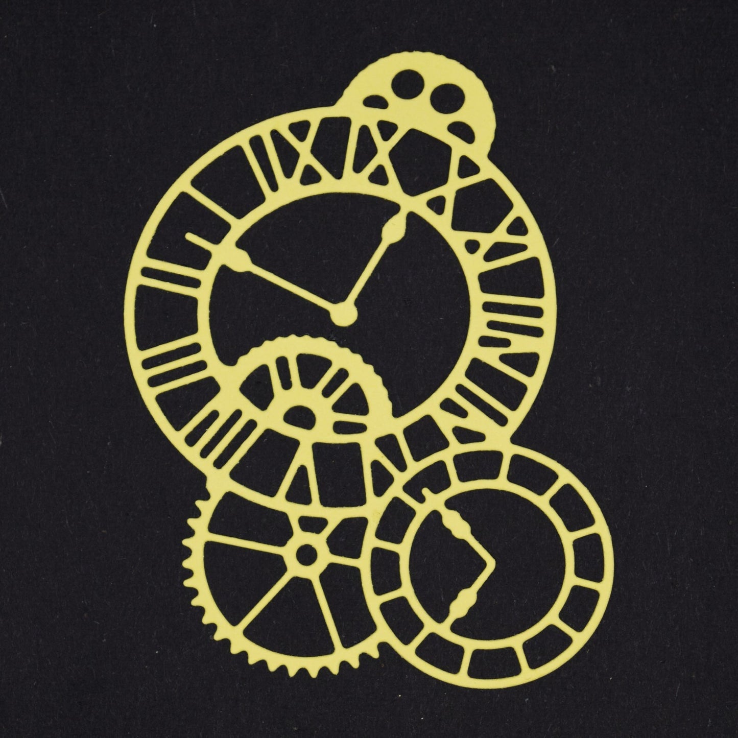 Steampunk Metal Cutting Die of Clocks & Cogs, Card Making, Scrapbooking, A8