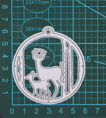 Stag/Deer, Fawn Bauble Metal Cutting Die, Christmas, Card Making, Crafts, A7