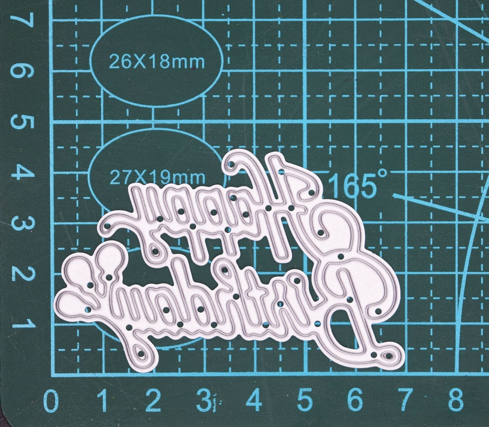 'Happy Birthday' + Balloons Sentiments Metal Cutting Die, Card Making A7