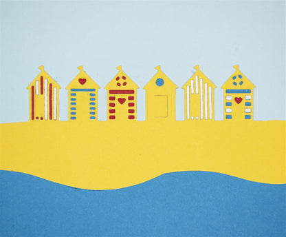 Beach Huts Quality Metal Cutting Die, Card making, Scrapbooking **UK SELLER** A8