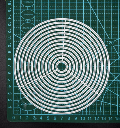 Large Nest of 13 Thin Circle Metal Cutting Dies, Scrapbooking, Paper Crafts H7