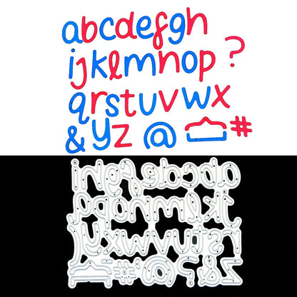 Lowercase Alphabet + Symbols Metal Cutting Die, 1.2 CM - 1.8 CM Cut Size F1