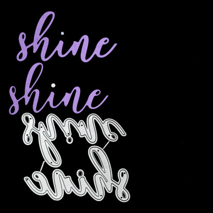 ⭐2 x 'Shine' Sentiments Metal Cutting Dies, Card Making, Paper Crafts F1 ⭐
