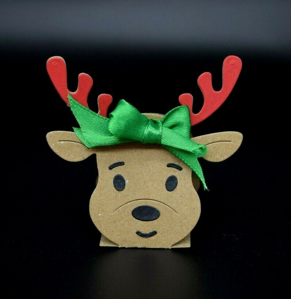 3D Christmas Reindeer Metal Cutting Die Card making, Scrapbooking *UK Seller* D4