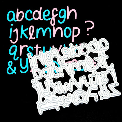 Lowercase Alphabet + Symbols Metal Cutting Die, 1.2 CM - 1.8 CM Cut Size F1