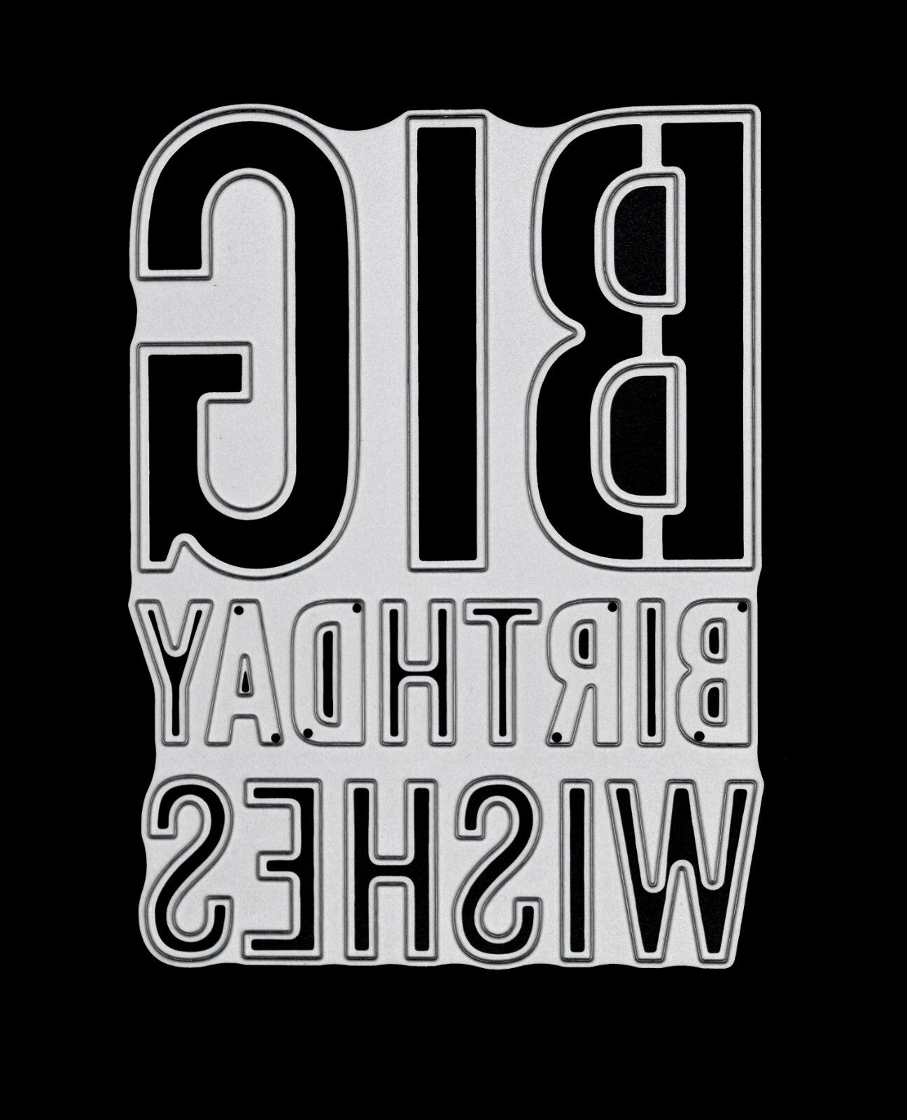 ⭐'BIG Birthday Wishes' Sentiments Metal Cutting Die, Card Making, Crafts  E5 ⭐