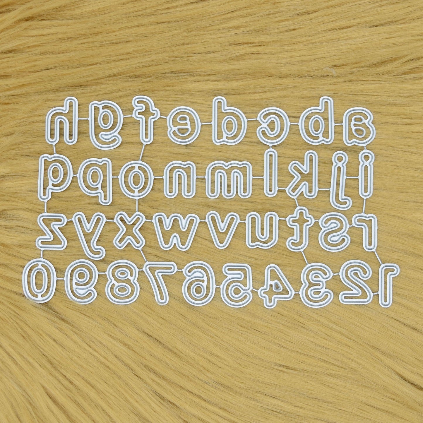 Lowercase Alphabet Letters & Numbers Metal Cutting Die, Card making, D7