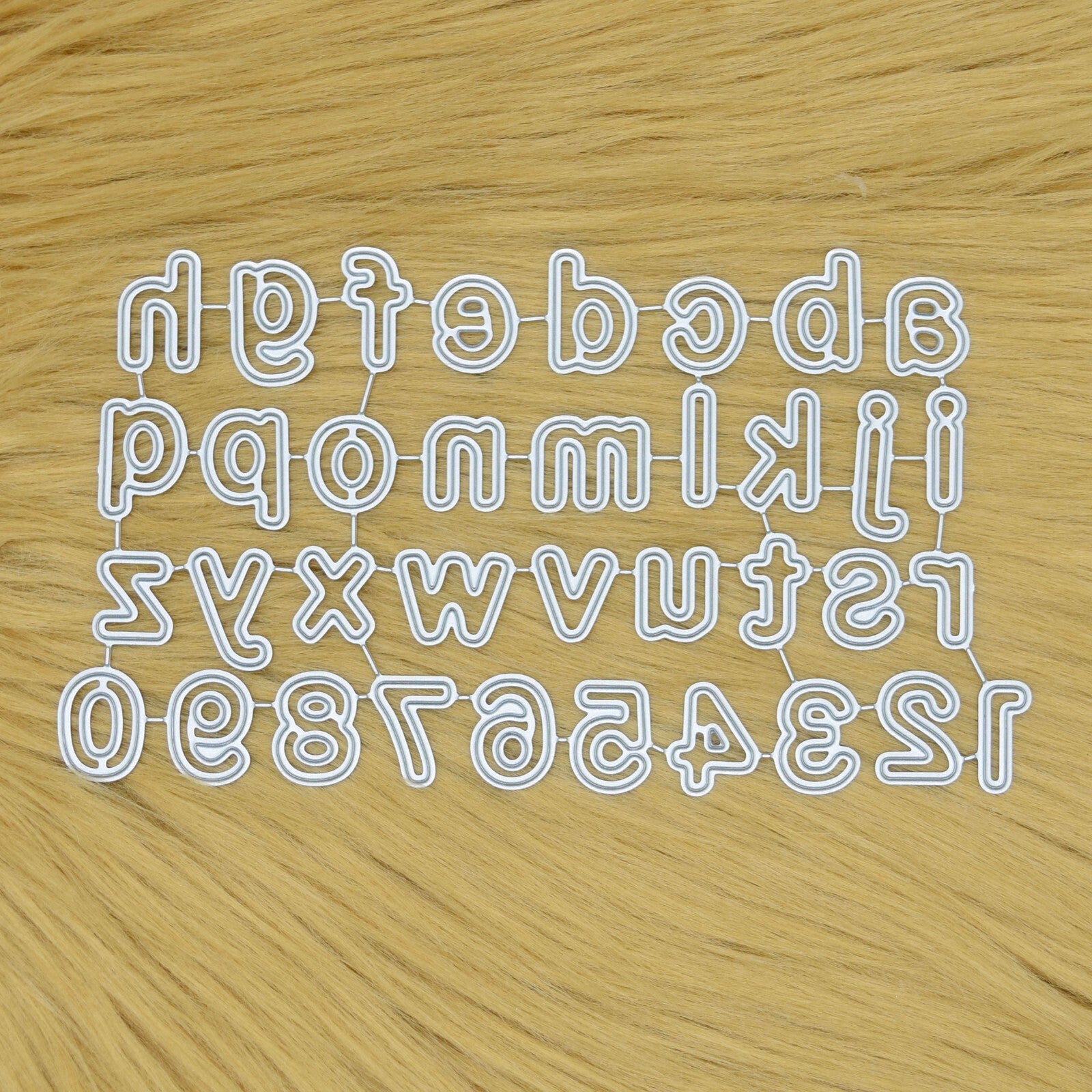 Lowercase Alphabet Letters & Numbers Metal Cutting Die, Card making, D7