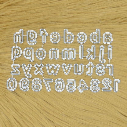 Lowercase Alphabet Letters & Numbers Metal Cutting Die, Card making, D7