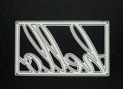Quality Metal Cutting Die 'Hello', Card making, Scrapbooking Paper Crafts, A2