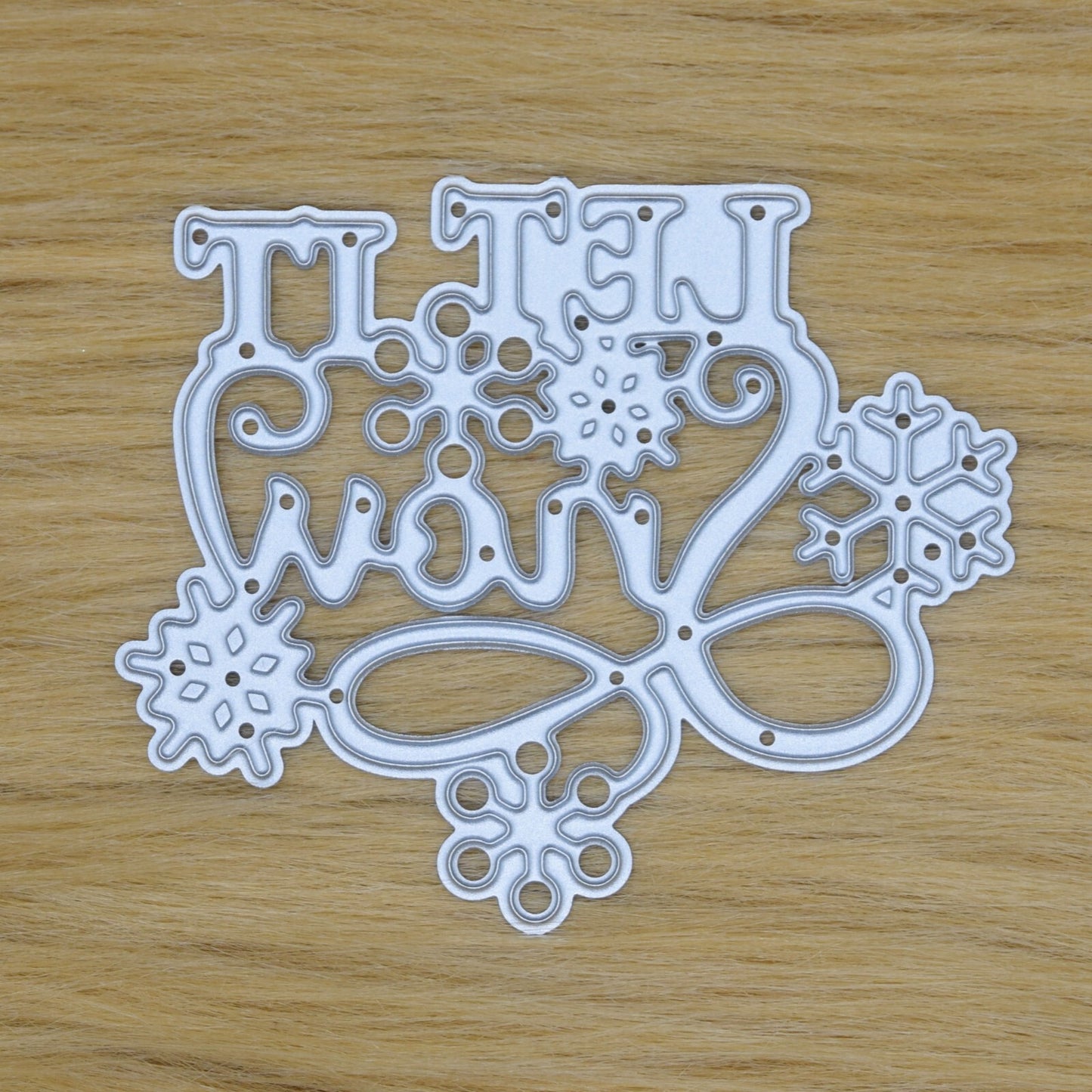 A "Let It Snow" Sentiments Metal Cutting Die, Card Making Scrapbooking Crafts D5