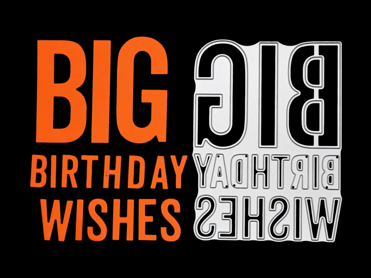 ⭐'BIG Birthday Wishes' Sentiments Metal Cutting Die, Card Making, Crafts  E5 ⭐