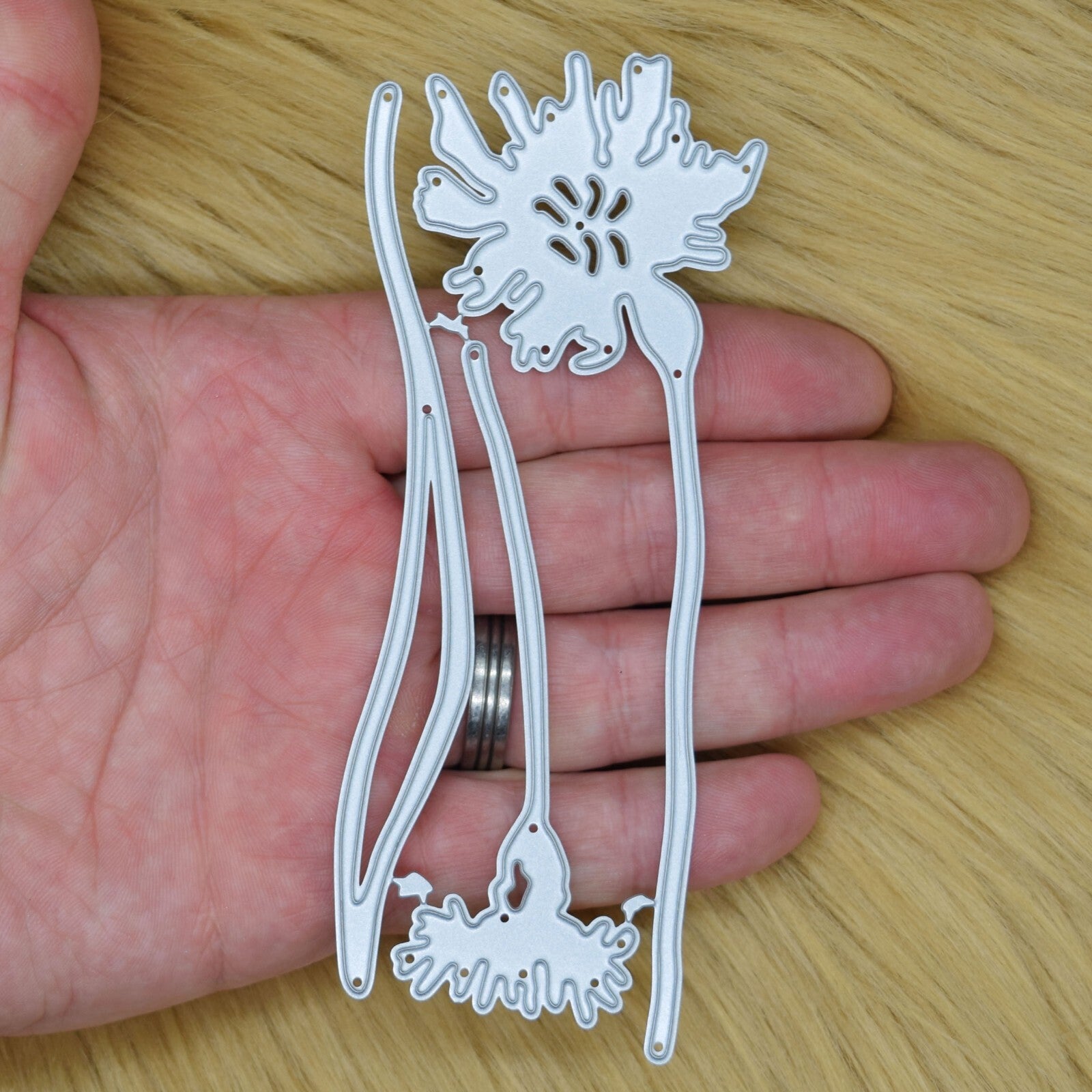 3 Piece Dandelion Metal Cutting Dies Set With Stem Die, Flowers, Card making, A9