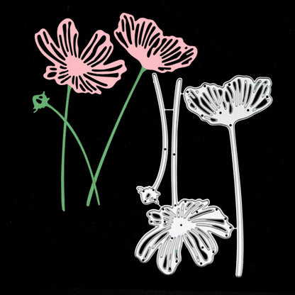 3 Decorative Flowers Metal Cutting Dies, Flower, Card making, Scrapbooking A9