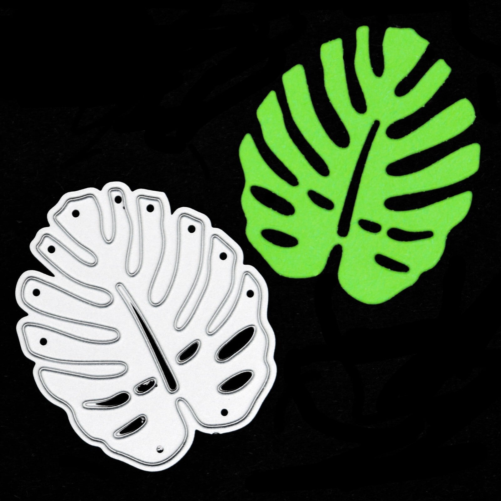 Swiss Cheese Leaf Metal Cutting Die, Monstera, Card making, Scrapbooking, Crafts