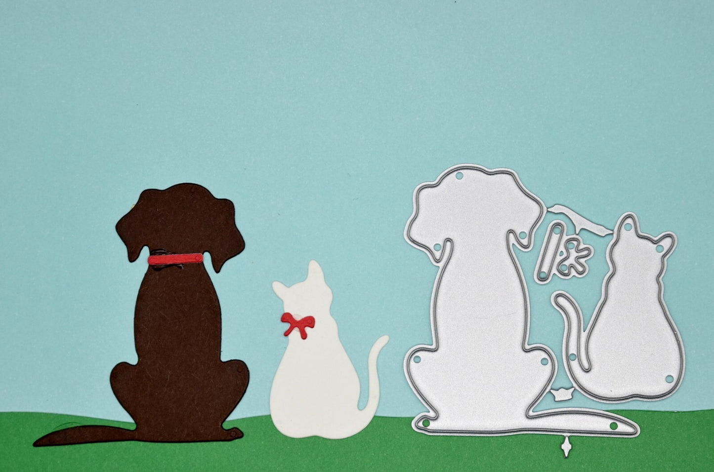 Cute Cat & Dog Metal Cutting Dies Set, Pets, Card Making, Paper Crafts, F3