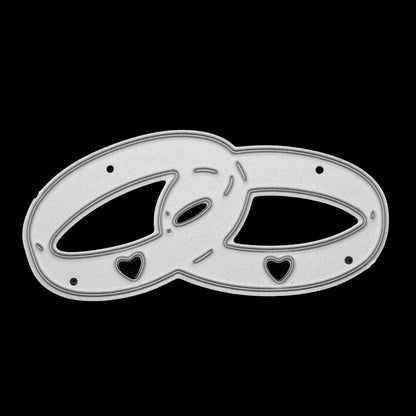 Linked Wedding Rings Metal Cutting Die, Engagement, MR & MRS,  Card making A8