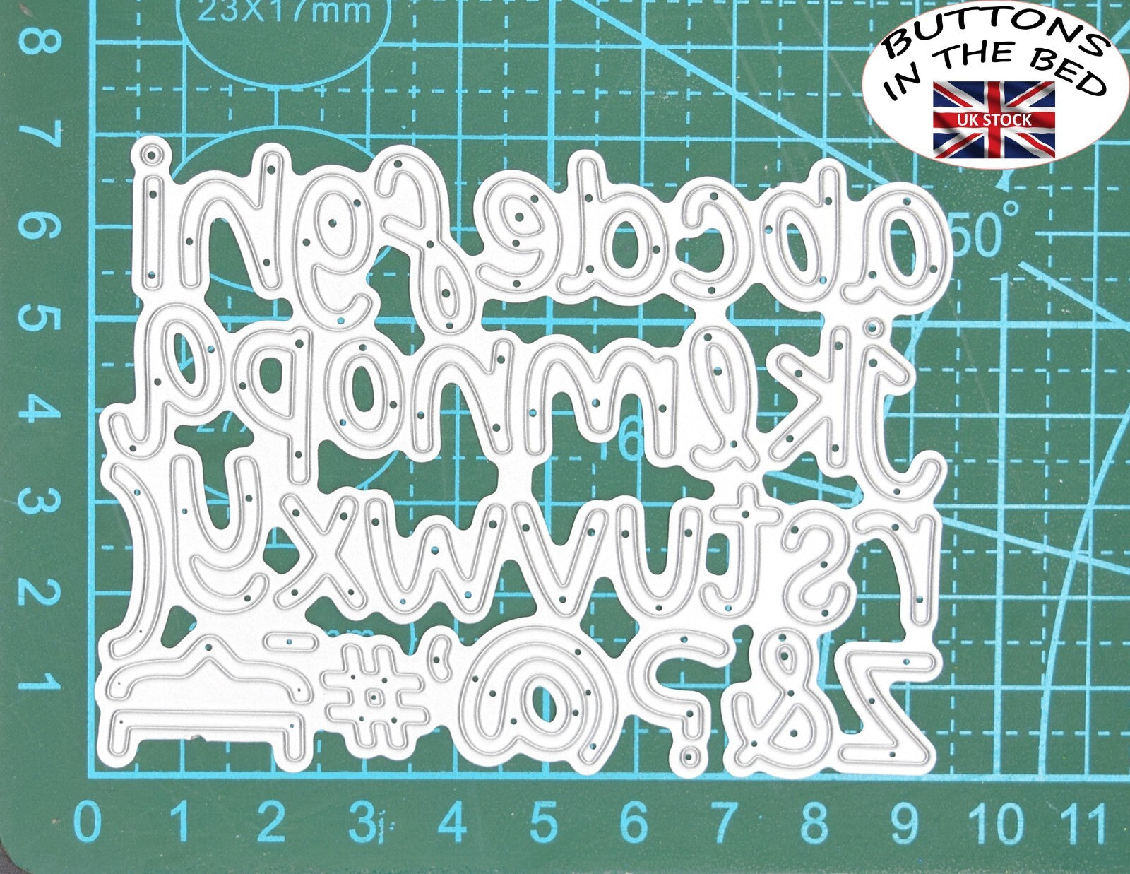 Lowercase Alphabet + Symbols Metal Cutting Die, 1.2 CM - 1.8 CM Cut Size F1