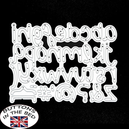 Lowercase Alphabet + Symbols Metal Cutting Die, 1.2 CM - 1.8 CM Cut Size F1