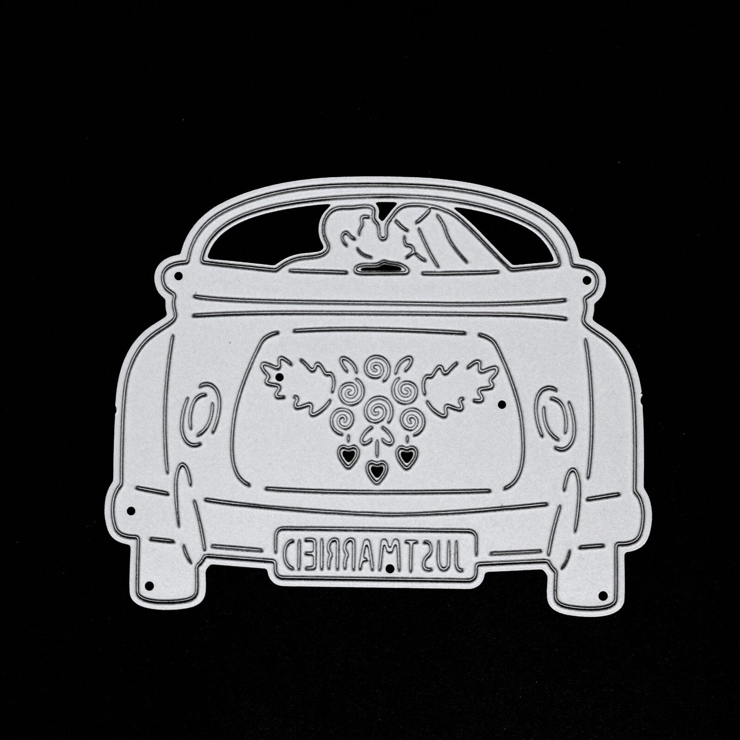 Just Married Newly-Wed Car Metal Cutting Die, Wedding, Mr & Mrs, Card making, I8