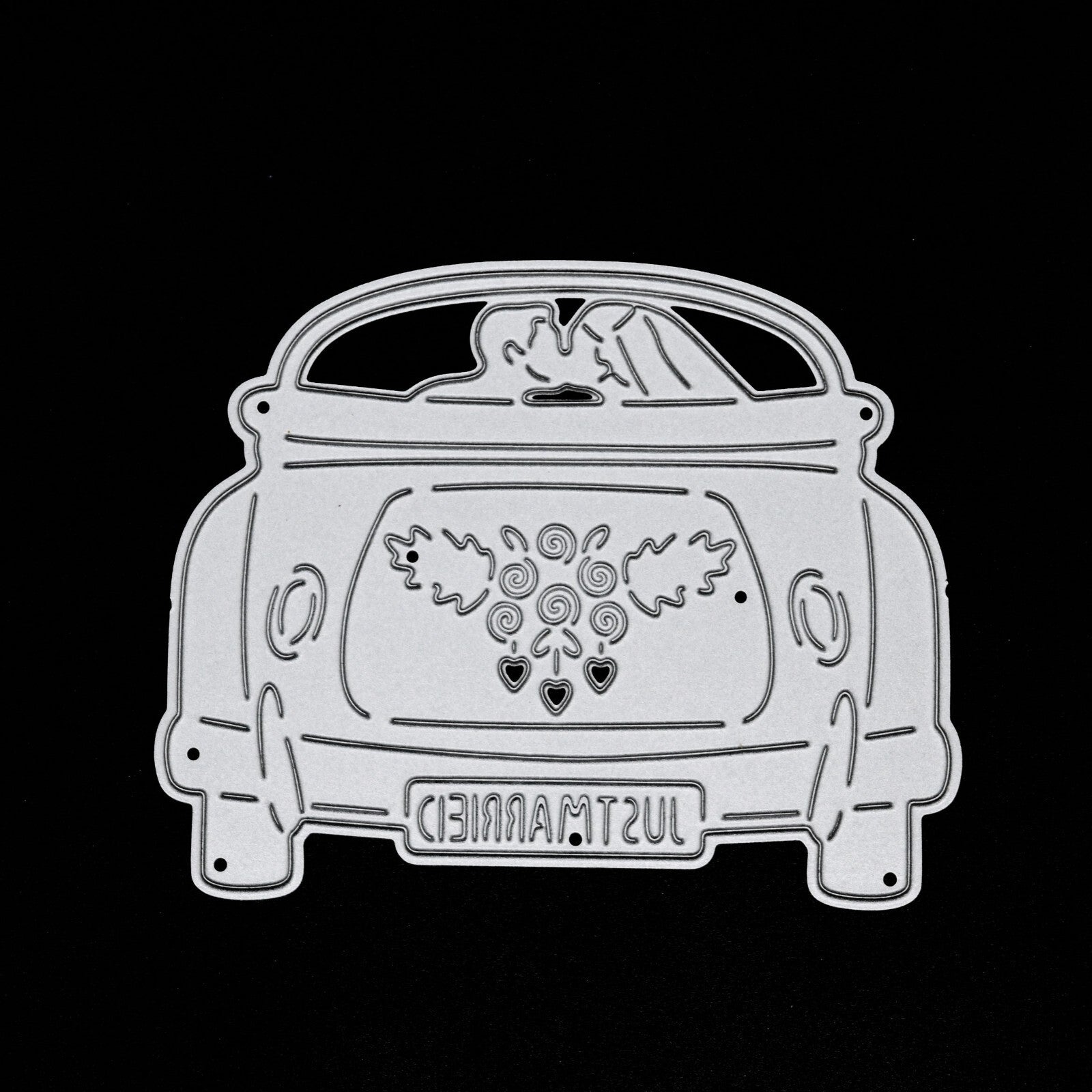 Just Married Newly-Wed Car Metal Cutting Die, Wedding, Mr & Mrs, Card making, I8