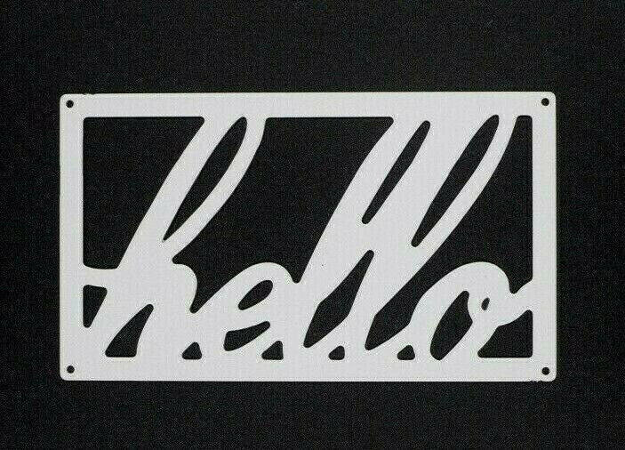 Quality Metal Cutting Die 'Hello', Card making, Scrapbooking Paper Crafts, A2