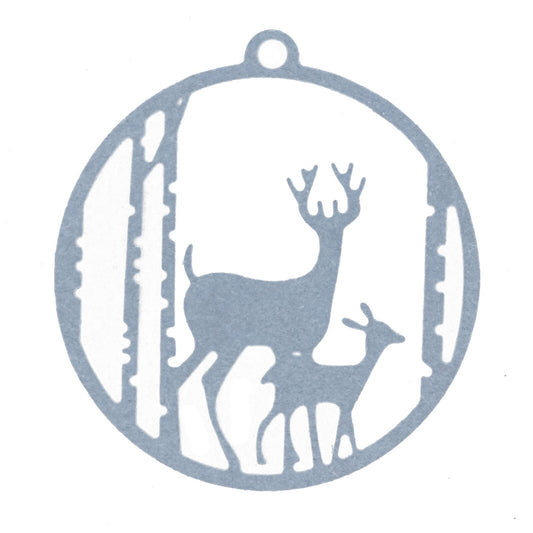 Stag/Deer, Fawn Bauble Metal Cutting Die, Christmas, Card Making, Crafts, A7