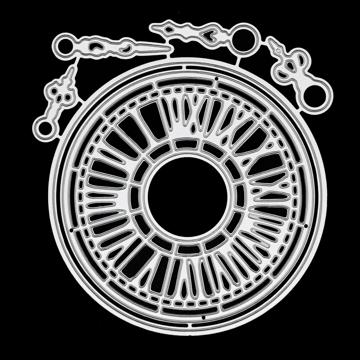 Large Clock & Hands Metal Cutting Dies Set, Steampunk, Card Making, I8