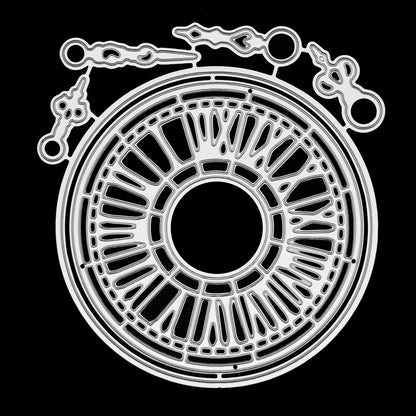 Large Clock & Hands Metal Cutting Dies Set, Steampunk, Card Making, I8