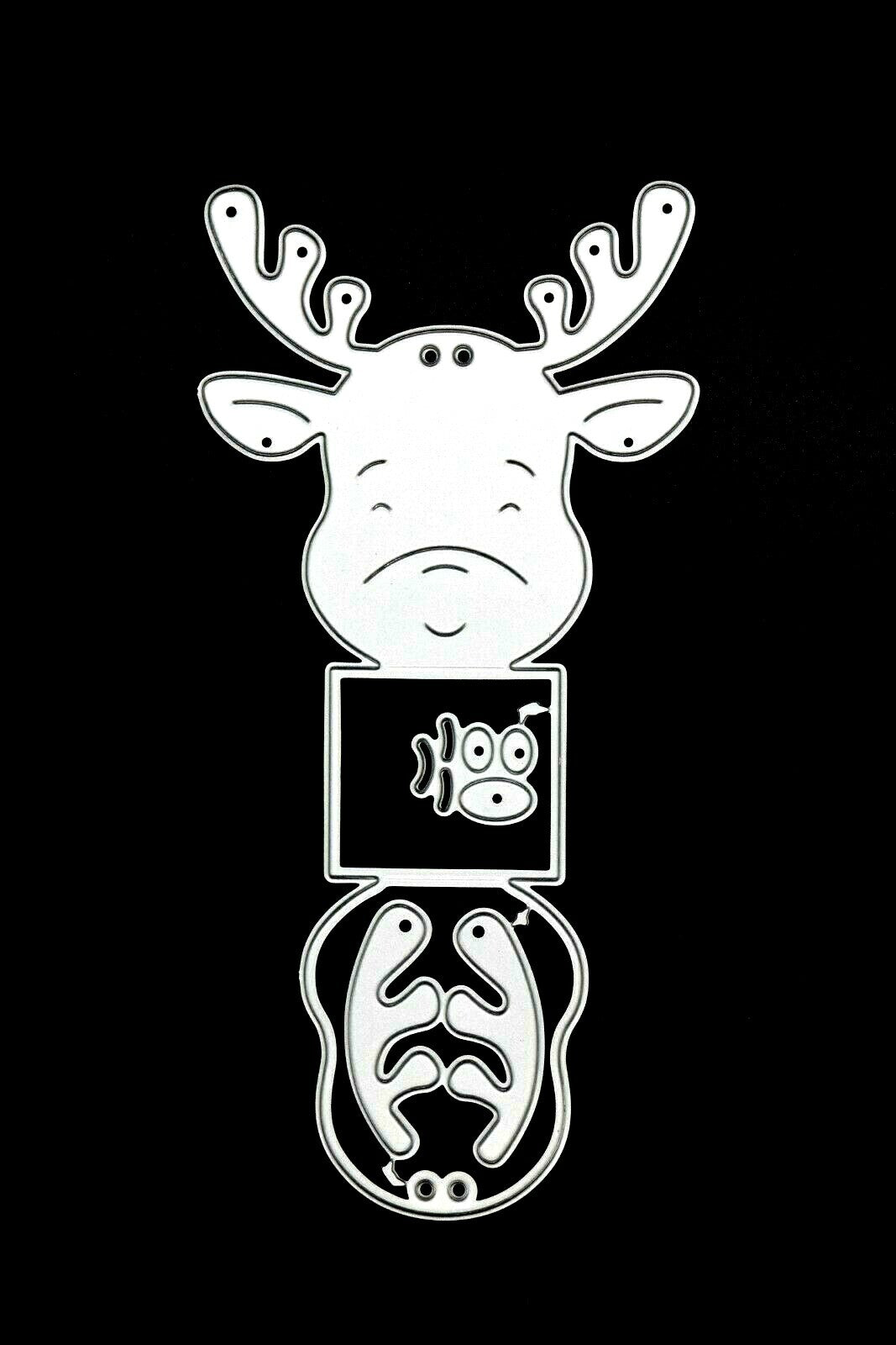 3D Christmas Reindeer Metal Cutting Die Card making, Scrapbooking *UK Seller* D4