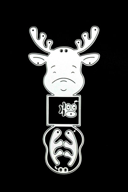3D Christmas Reindeer Metal Cutting Die Card making, Scrapbooking *UK Seller* D4