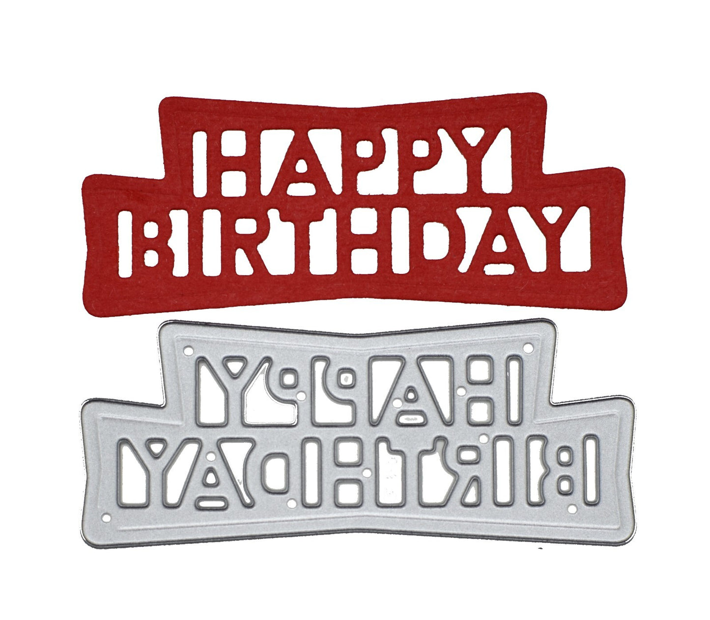 'Happy Birthday' Sentiments Metal Cutting Die,  Card Making, Scrapbooking A5