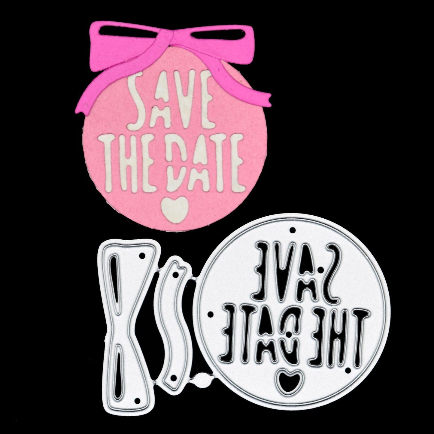 'Save The Date' Sentiments Metal Cutting Die, Invitations, Wedding, Party, K0