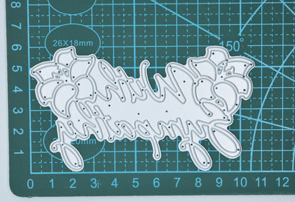'With Sympathy' Metal Cutting Die, Stencil, Sentiments, Card Making, Crafts A5