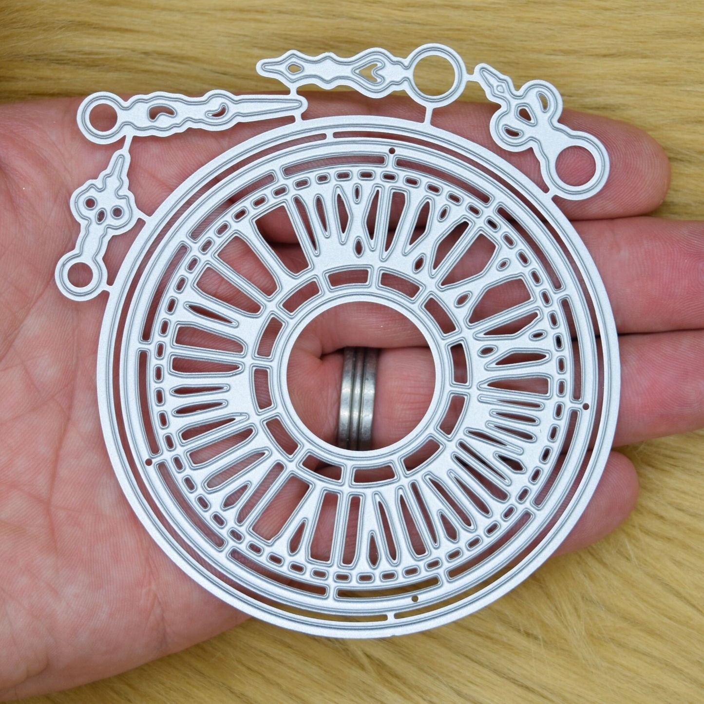 Large Clock & Hands Metal Cutting Dies Set, Steampunk, Card Making, I8