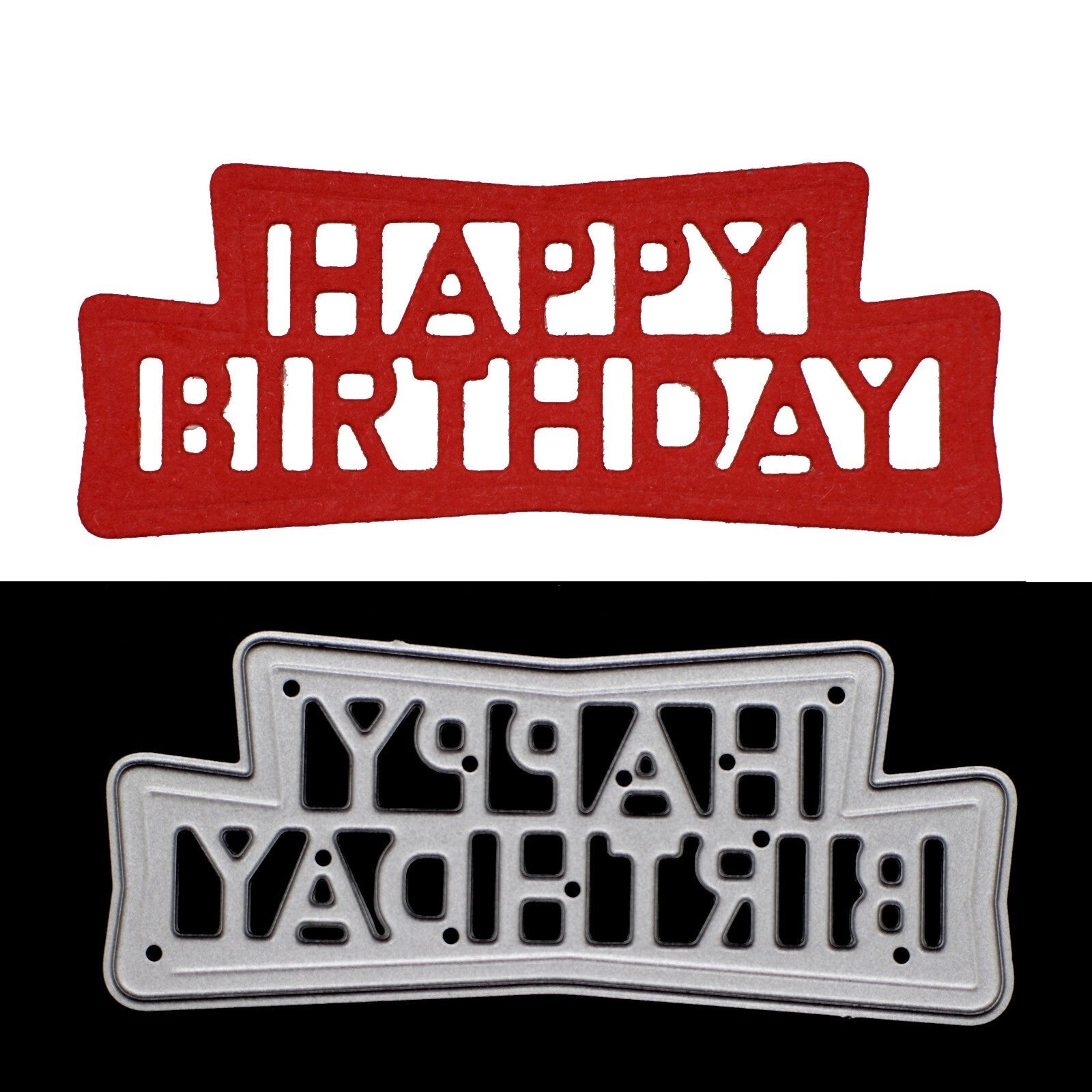 'Happy Birthday' Sentiments Metal Cutting Die,  Card Making, Scrapbooking A5