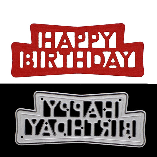 'Happy Birthday' Sentiments Metal Cutting Die,  Card Making, Scrapbooking A5
