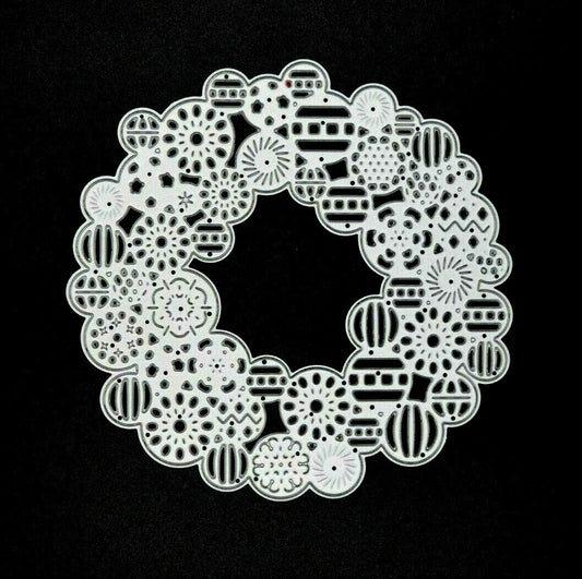 Ring Of Christmas Baubles Metal Cutting Die, Card Making, Crafts *UK SELLER* E3