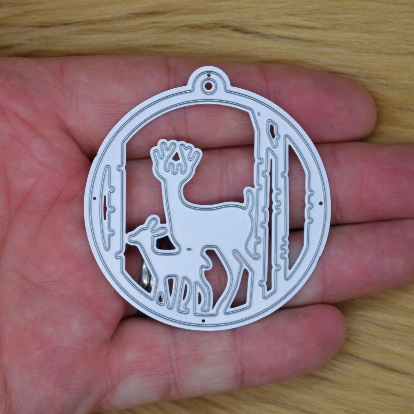 Stag/Deer, Fawn Bauble Metal Cutting Die, Christmas, Card Making, Crafts, A7