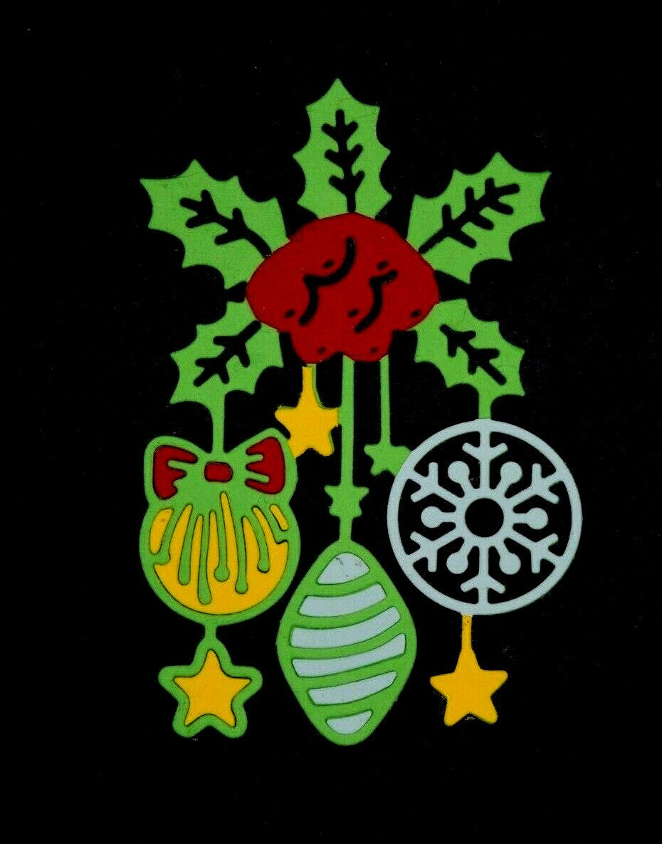 Christmas Holly, Baubles & Decorations Metal Cutting Die, Card Making E3