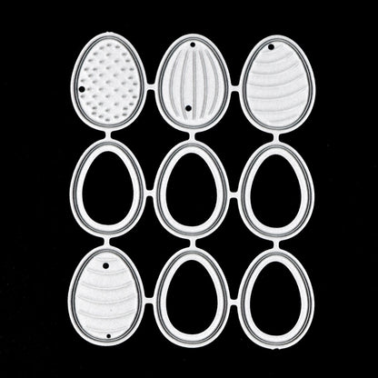 9 Small Easter Egg Metal Cutting Dies, Stencils, Card Making, Paper Crafts J1